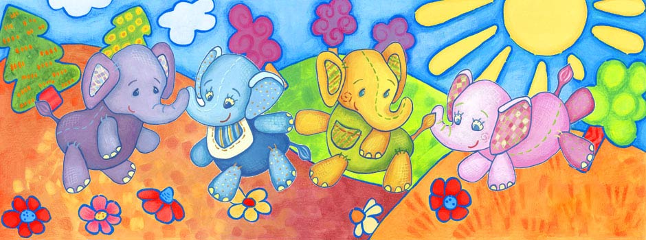 Cztery słonie piosenka dla dziecka